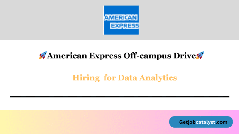 American Express Off Campus Hiring For Analyst Data Analytics