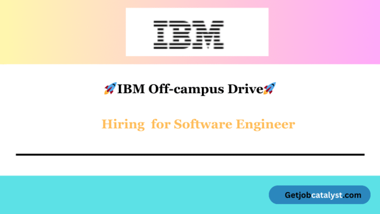 IBM Off Campus Hiring Fresher For Software Engineer