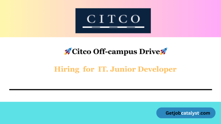 Citco Off Campus Hiring Fresher For IT. Junior Developer