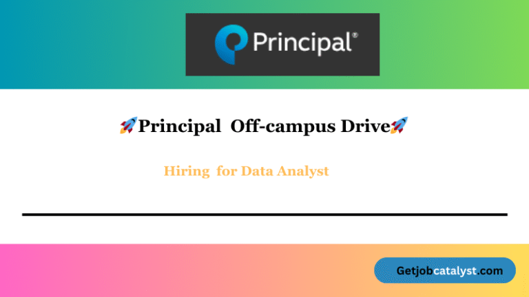 Principal Off Campus Hiring For Data Analyst