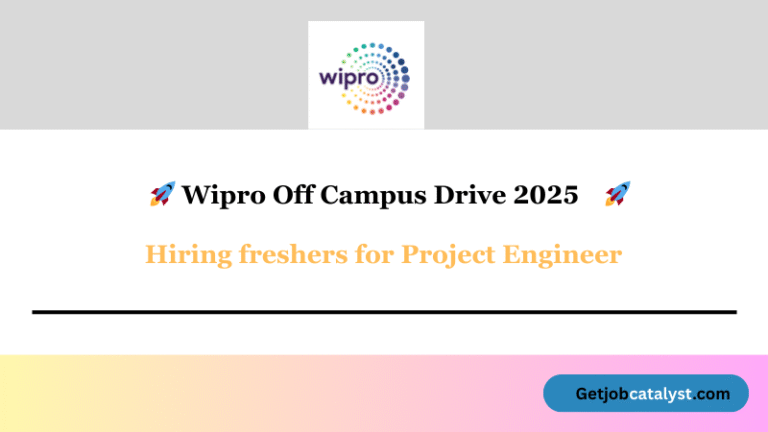 Wipro Elite Exclusive Hiring 2025 – Project Engineer Recruitment (PAN India)