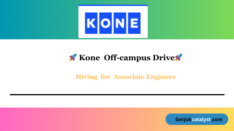 Kone Off Campus Hiring For Associate Engineer