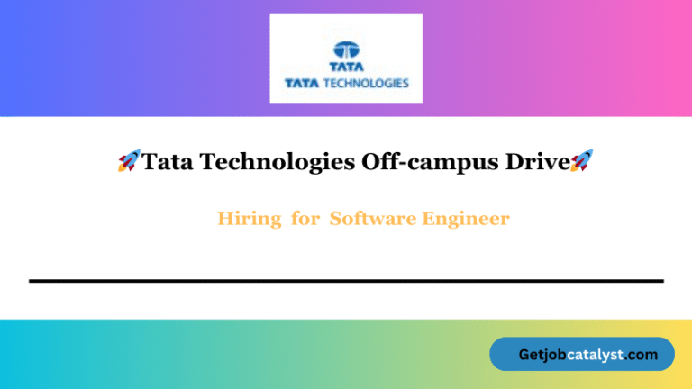 Tata Technologies Off Campus Hiring For Software Engineer