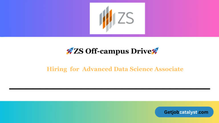 ZS Off Campus Hiring For Advanced Data Science Associate