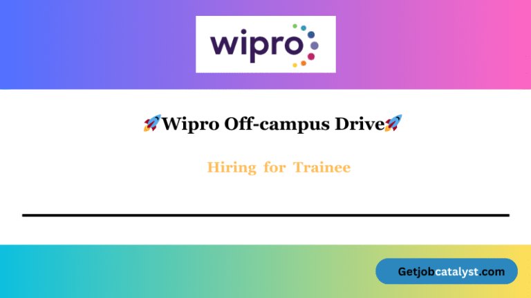 Wipro Off Campus Hiring For Trainee