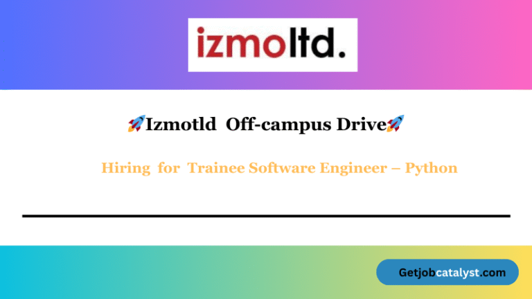 Izmotld Off Campus Hiring For Trainee Software Engineer – Python