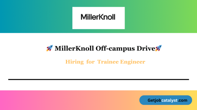 MillerKnoll Off Campus Hiring For Trainee Engineer