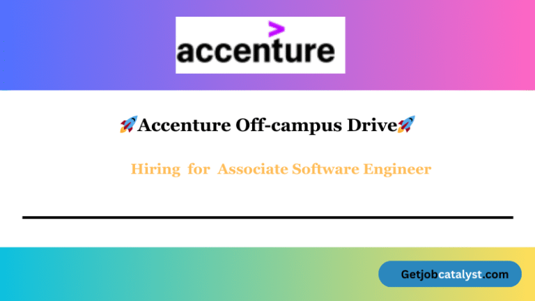 Accenture Off Campus Hiring For Associate Software Engineer