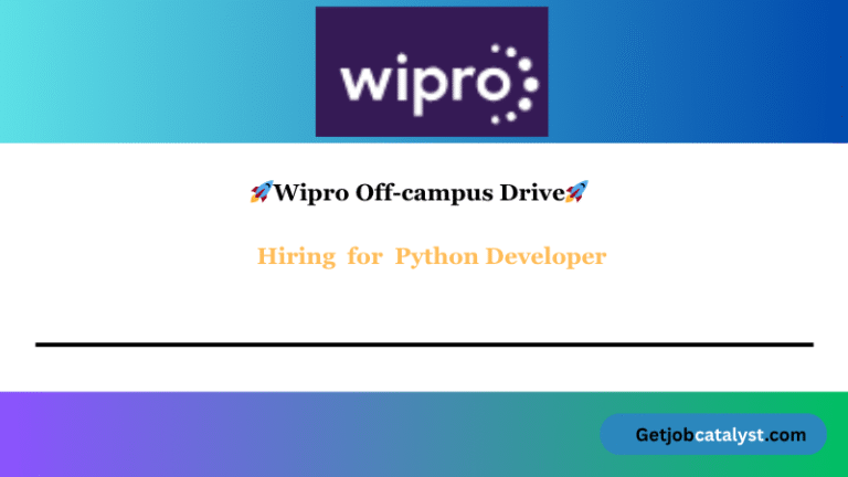Wipro Off Campus Hiring For Python Developer