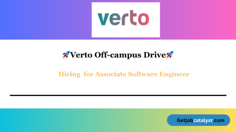 Verto Off Campus Hiring For Associate Software Engineer