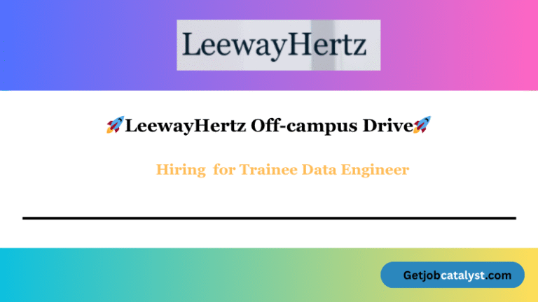 LeewayHertz Off Campus Hiring For Trainee Data Engineer