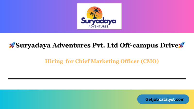 Chief Marketing Officer (CMO) | Suryadaya Adventures Pvt. Ltd.