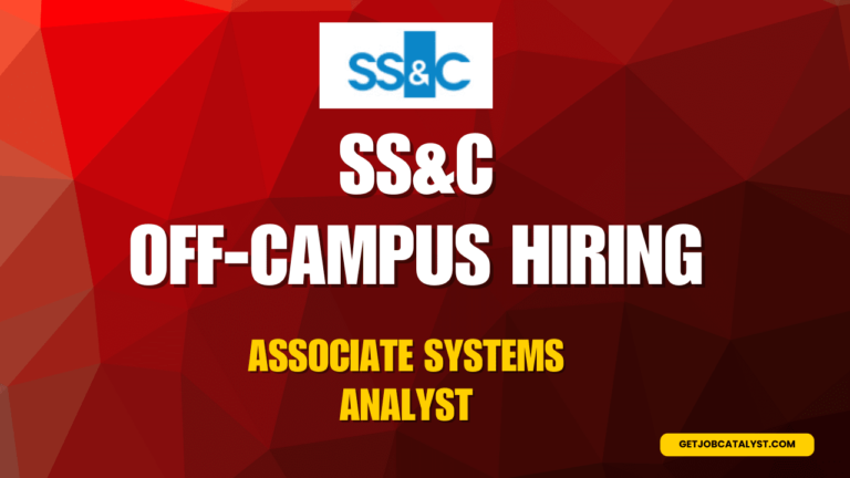 SS&C Off-Campus Hiring For Associate Systems Analyst