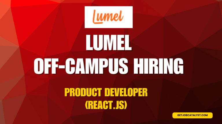 Lumel Off-Campus Hiring For Product Developer (React.js)