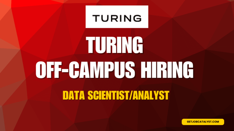 Turing Off-Campus Hiring For Data Scientist/Analyst