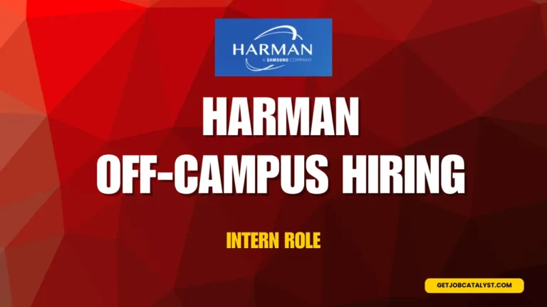 Harman Off-Campus Hiring For Intern Role