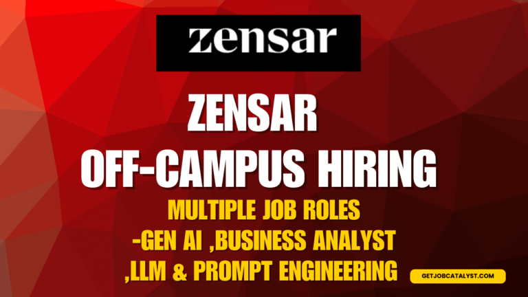 Zensar Off Campus Hiring For – Multiple Job Roles