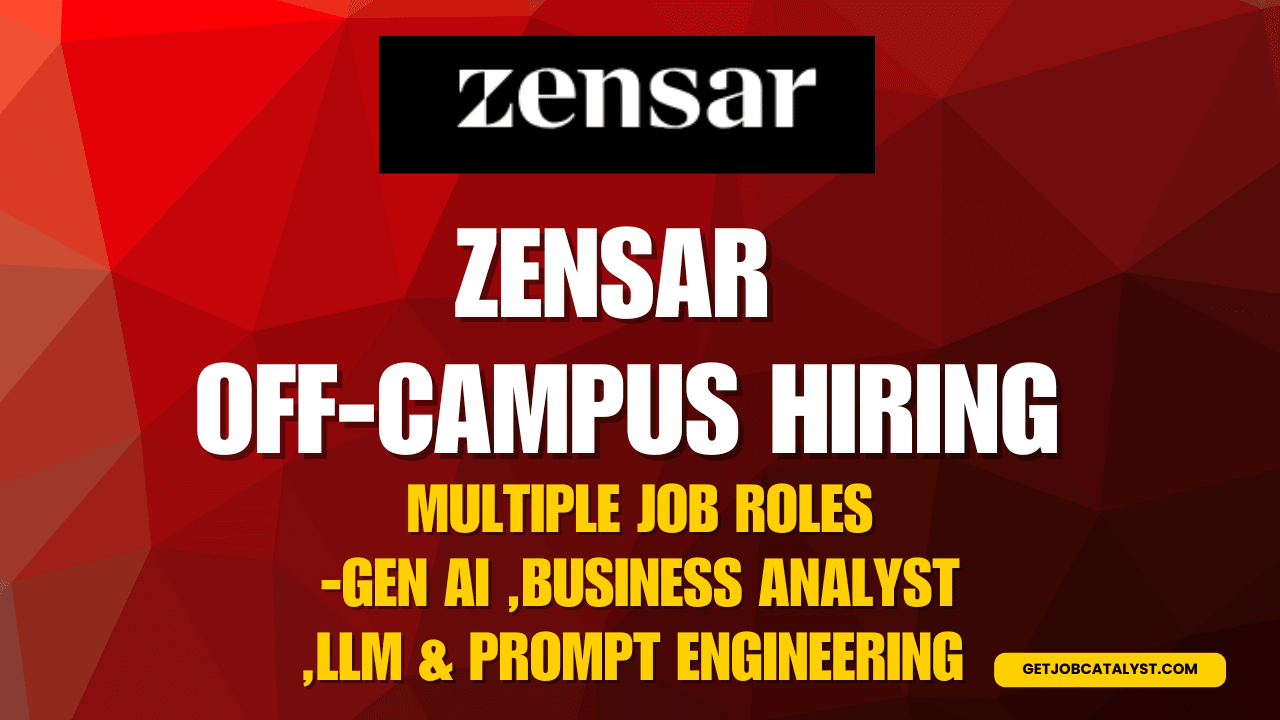 Zensar Off Campus Hiring For – Multiple Job Roles