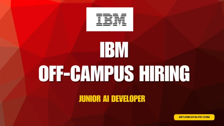IBM Off-Campus Hiring For Junior AI Developer