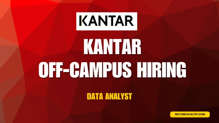 Kantar Off-Campus Hiring For Data Analyst