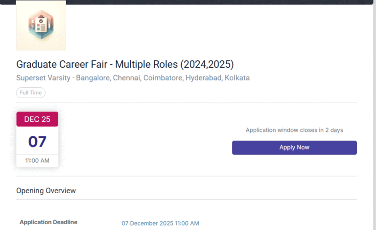 Superset Varsity Off-Campus Hiring Multiple IT & Tech Roles