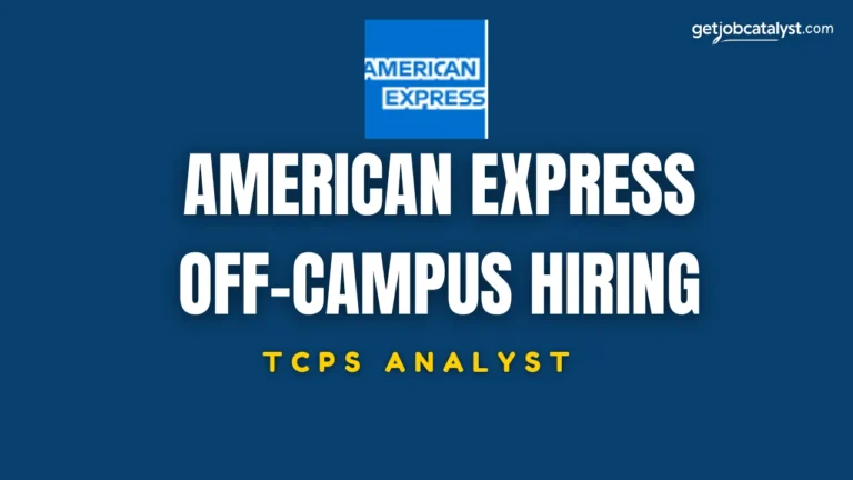 American Express Off-Campus Hiring For TCPS Analyst